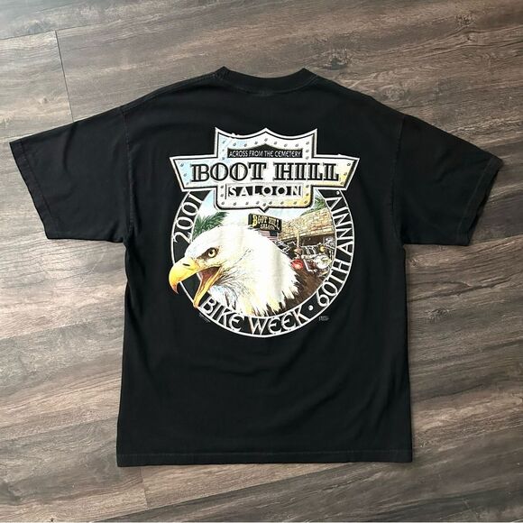 Murina Shirt ‘01 Boot Hill Saloon Daytona Graphic Screen Print Short Sleeve Mens - Picture 1 of 7